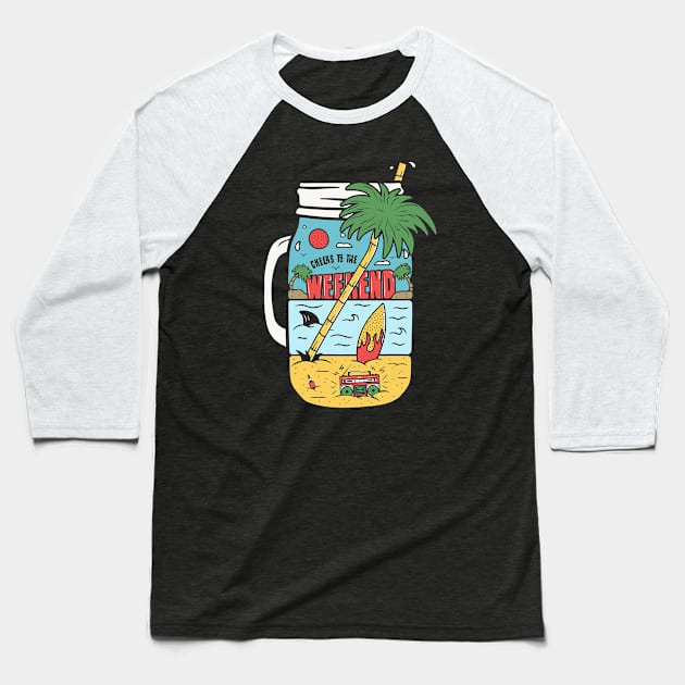 Cheers To The Weekend Baseball T-Shirt by busines_night